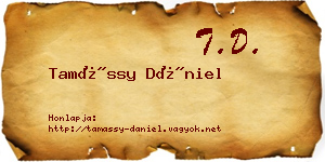 Tamássy Dániel névjegykártya
